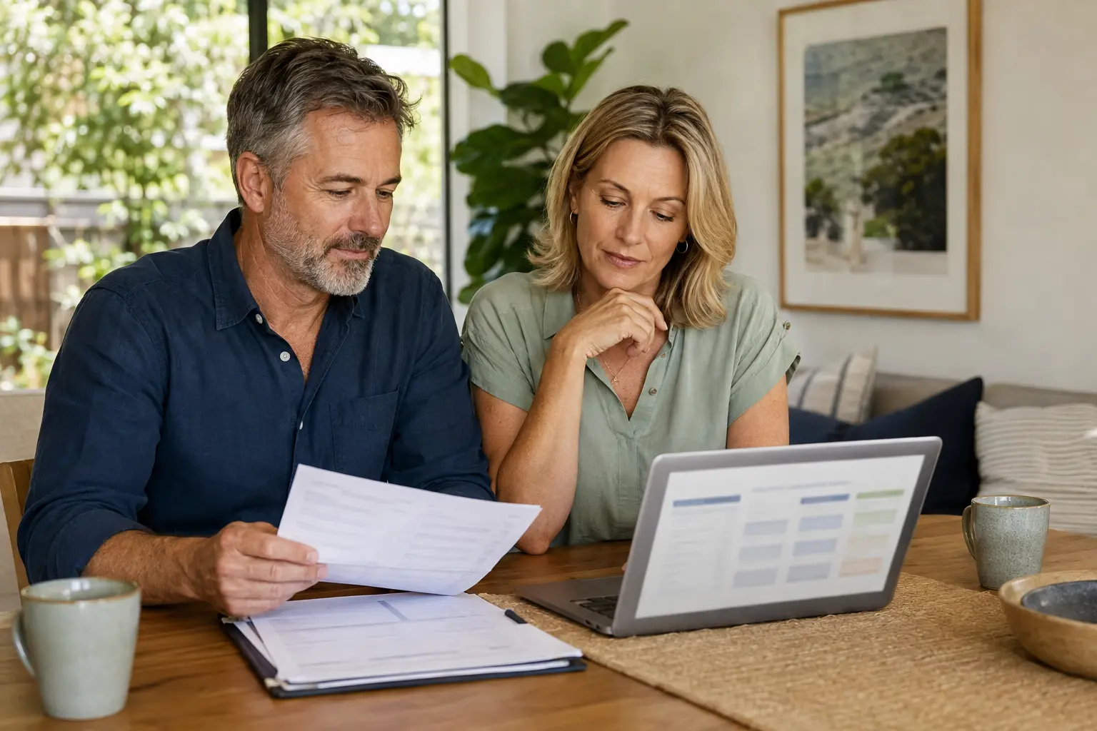 Australian homeowners reviewing their existing mortgage and refinancing options